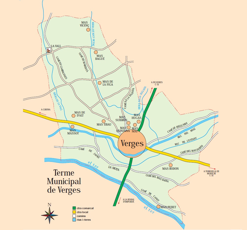 Mapa terme Municipal de Verges